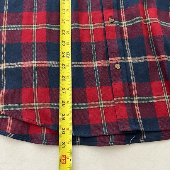 Berkley Jensen Men's Rio Red Blue Flannel Plaid Shirt Size XXL Long Sleeve NWT - Picture 12 of 12